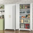 thumbnail image 4 of Polup White 75" H Modern Kitchen Cabinet with Doors and Adjustable Shelves, 4 of 10