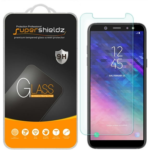 [1-Pack] Supershieldz for Samsung Galaxy A6 (2018) Tempered Glass Screen Protector, Anti-Scratch, Anti-Fingerprint, Bubble Free