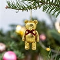 thumbnail image 2 of Gold Bear with Bow Christmas Ornament, 5.3", by Holiday Time, 2 of 3