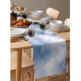 thumbnail image 3 of Hokiten Table Runners 48 Inches Long Dress Scarves, Blue Sky Farmhouse Kitchen/Dining Table Runner, Short Coffee Tablerunners, Cloud Gradient Natural Landscape Scenery 13x48 Inch, 3 of 7