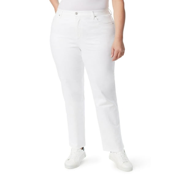 Jeans Gloria Vanderbilt Amanda Clásico Ajustado Blanco Talle 24 Plus