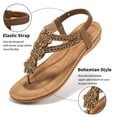 thumbnail image 6 of Ablanczoom Womens Sandals: Comfortable Flat Sandals Women Flip Flops Elastic Ankle Strap Dresses Shoes, 6 of 8