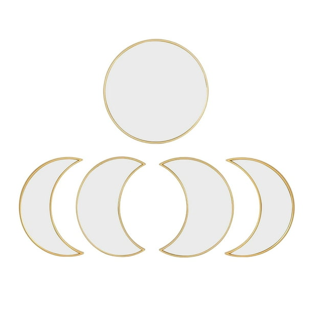 Espejos de maquillaje Yuyangstore decorativo estético 5 piezas oro