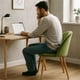 thumbnail image 5 of Sillas de Comedor de Terciopelo con Patas de Acero Acabado Tipo Madera Estilo Moderno - Sillas de Comedor Tapizadas Minimalista con Relleno Suave Set 2 Piezas Verde Olivo, 5 of 5