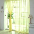 thumbnail image 3 of Curtains for Living Room 1 Pack Sheer Curtains 80 Inch L Panels Set Transparent Voile Rod Pocket Sheer Window Drapes Cortinas Curtains for Bedroom Wedding Party Background, 3 of 8