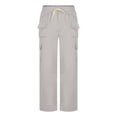 thumbnail image 4 of Cargo Work Pants for Men Water-Resistant Stretch Waistband Cargo Pants with Multi Pockets Big and Tall Pants Military Construction Hiking Cargo Pants Trousers,Gray S, 4 of 4