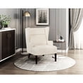 thumbnail image 3 of Contemporary Beige Wingback Chair for Reading Nook | Provides Comfortable and Stylish Seating | High - density Foam and Plywood Frame | Solves the Lack of Comfortable Reading Chairs, 3 of 6
