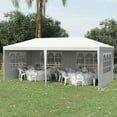 thumbnail image 2 of Resenkos Canopy, Outdoor Canopy Tent,Large 20' x 10' Gazebo Canopy Party Tent with 4 Removable Window Side Walls, White, 2 of 11