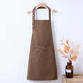 thumbnail image 5 of Fwttom Aprons for Women with Pockets - Cotton Chef Apron with Adjustable Ties Bib Waterproof Oil Resistants Breathable Kitchen Aprons for Cooking, Dishwashing, Baking, Cleaning, BBQ, 5 of 6