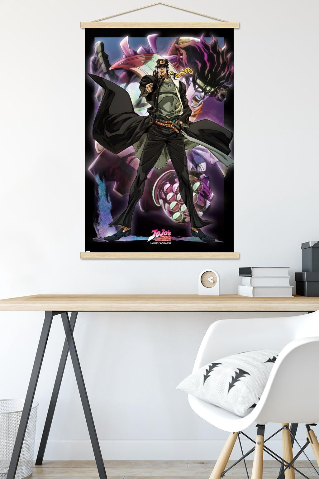 JoJo's Bizarre Adventure - Jotaro Kujo Wall Poster with Magnetic Frame, 22.375" x 34"