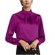 thumbnail image 3 of Camisas para mujer,Blusa de manga larga para mujer, camisa informal de poliéster, blusa lisa con botones para uso diario, sopatenor, 3 of 9