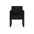 thumbnail image 2 of Waterfall Reception Waiting Room Sled Base Guest Chair / Black Steel / Black, 2 of 5