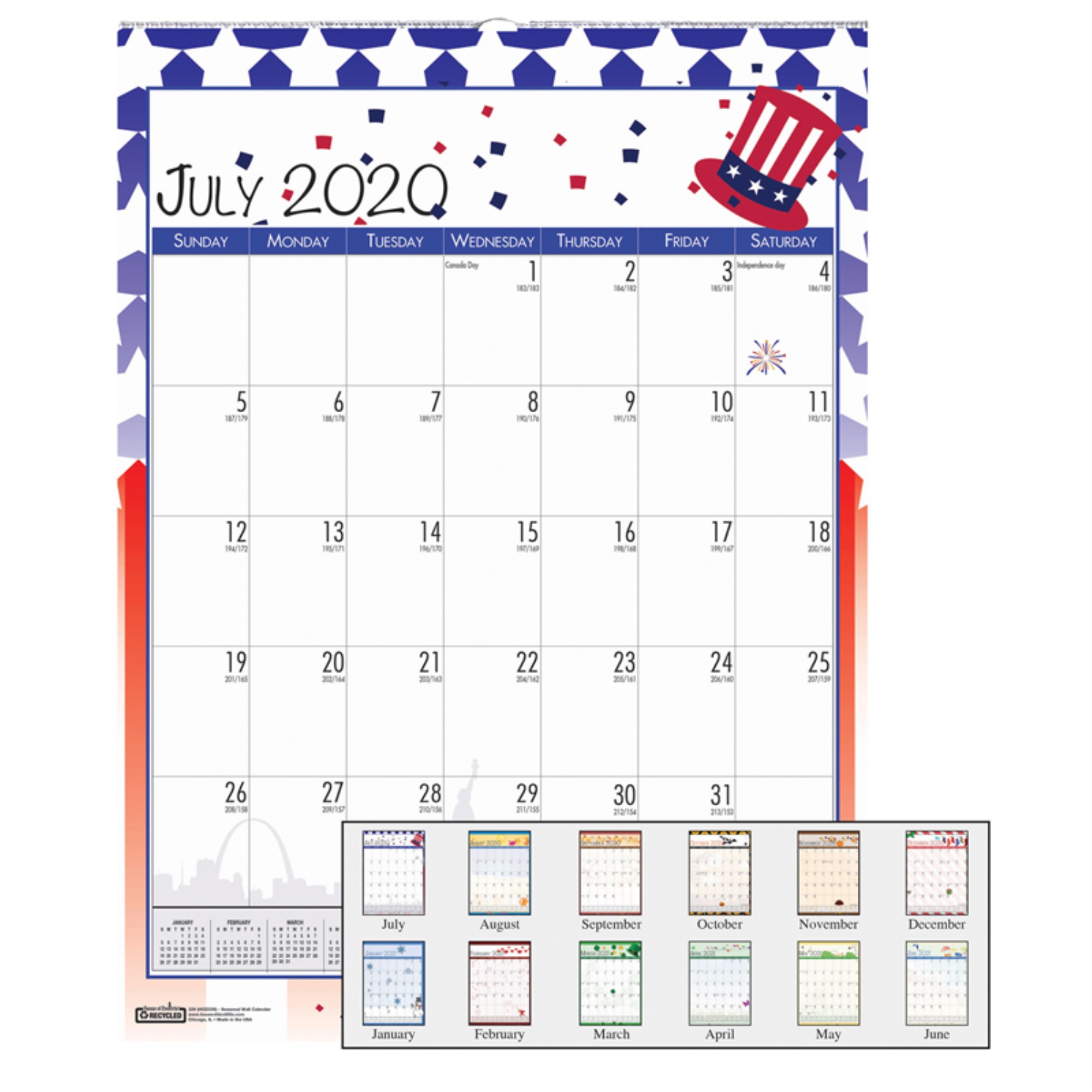Monthly Academic Wall Calendar Seasonal Holiday Depictions July June 12 X 16 1 2 Walmart Com Monthly Academic Wall Calendar Seasonal Holiday Depictions July June 12 X 16 1 2 Walmart Com