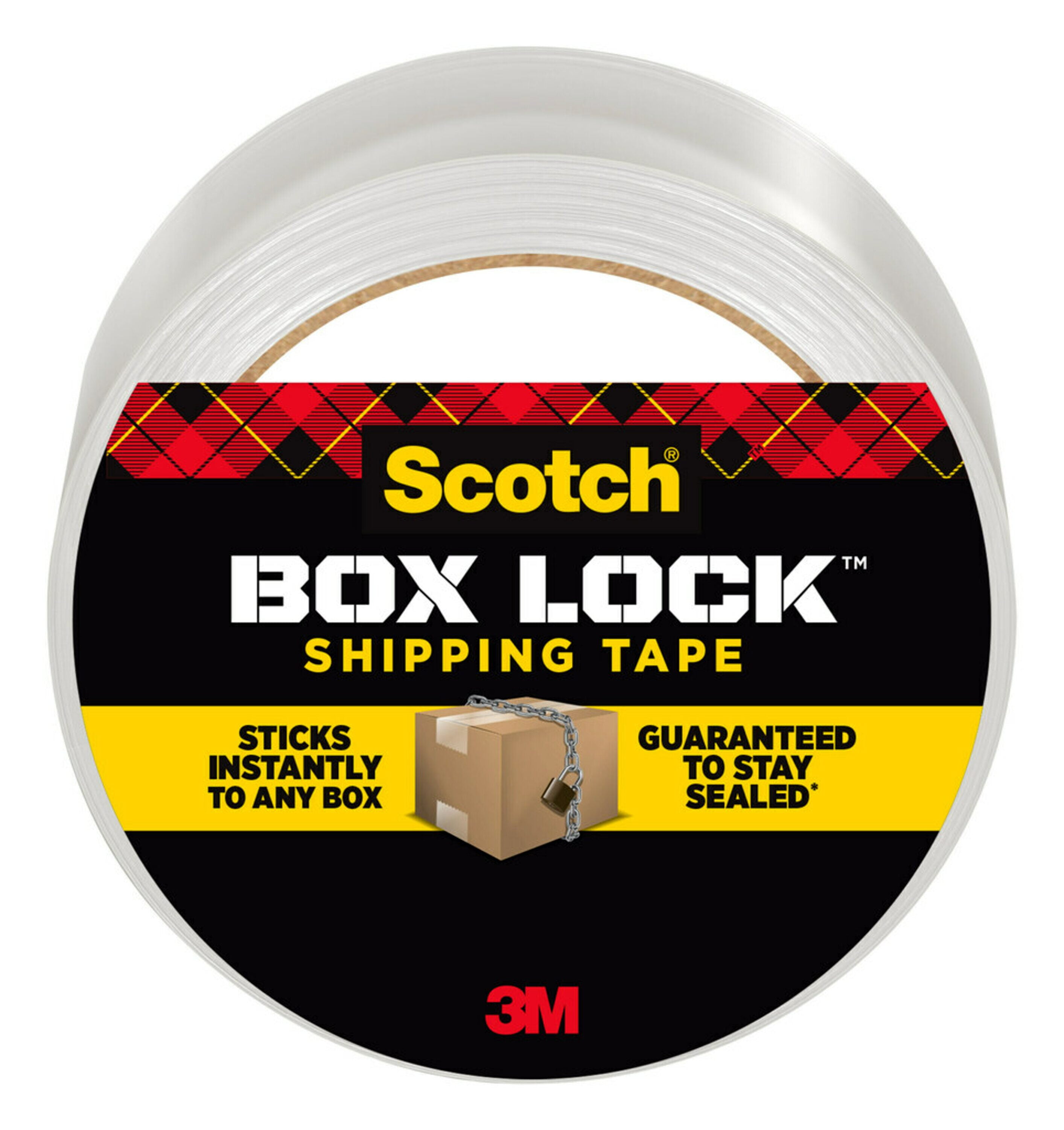 Scotch Box Lock Packaging Tape Refill, Clear, 1.88" x 54.6 yd., 1