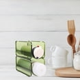 thumbnail image 3 of 2Pcs Stackable Plastic Water Bottle Organizer for Kitchen Countertop Storage Green Rectangular Design, 3 of 8