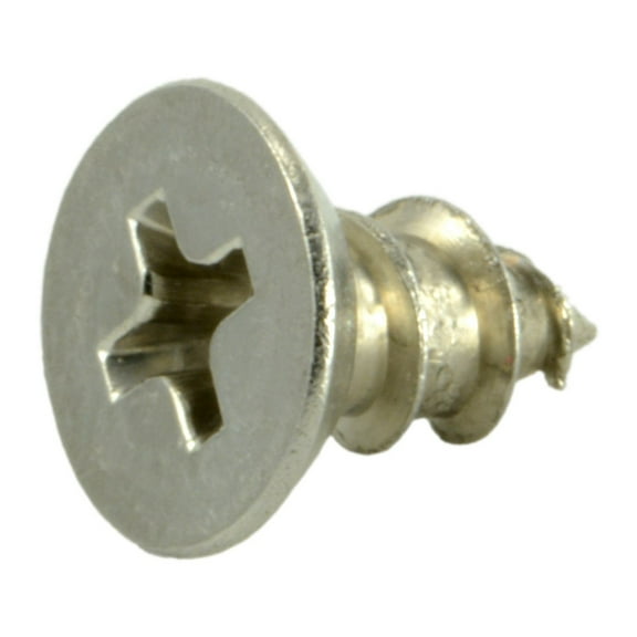 #10 x 3/8" 18-8 Stainless Phillips Flat Head Sheet Metal Screws (25 pcs.)