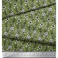 thumbnail image 2 of Soimoi Georgette Viscose Fabric Leaves & Floral Block Print Fabric by Yard 42 Inch Wide, 2 of 3