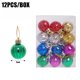 thumbnail image 3 of Juego de 12/60 minibolas navideñas de 3 cm para colgar en el árbol de Navidad, adornos de bolas de colores para fiestas en casa y Año Nuevo, 3 of 5