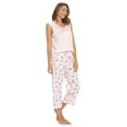 thumbnail image 2 of Casual Nights Women's Sleeveles Floral Lace Capri Pajama Set, 2 of 4