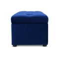 Arlo Tufted Storage Bench, Navy Blue