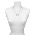 thumbnail image 3 of Delight Jewelry Silvertone Mini October - Hot Pink Crystal Heart Miracles Ring Charm Necklace, 18", 3 of 4