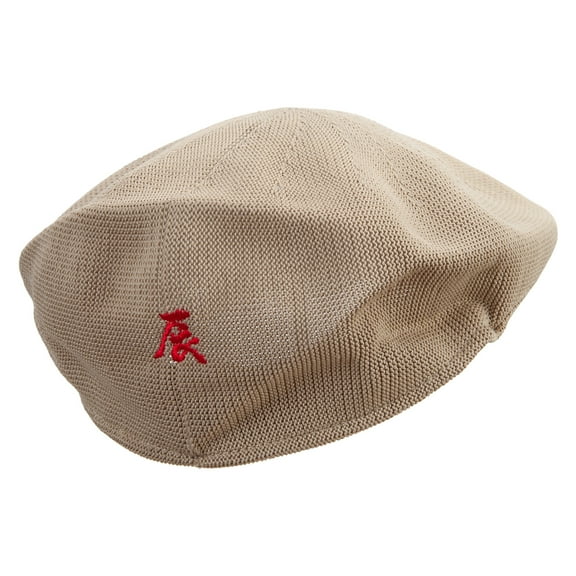 China Mercury Character Sign Embroidered Big Mesh Ivy Cap - Khaki XL-2XL