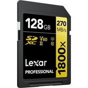 Lexar Professional GOLD Series 1800x SDXC UHS-II Memory Card , 128 GB