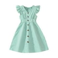 thumbnail image 1 of WRKEKC Robes d'Été pour Filles, Robe Décontractée pour Filles, Robe d'Été à Manches Courtes pour Filles, Robe de Princesse Mignonne, Col Rond, Jupe à Nœud Princesse 11 Ans, 1 of 7