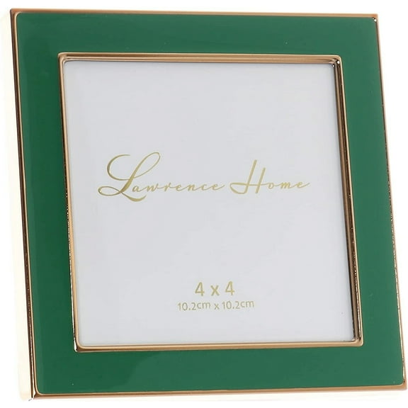 Green Enamel w Gold Trim 4x4 by Lawrence - 4x4