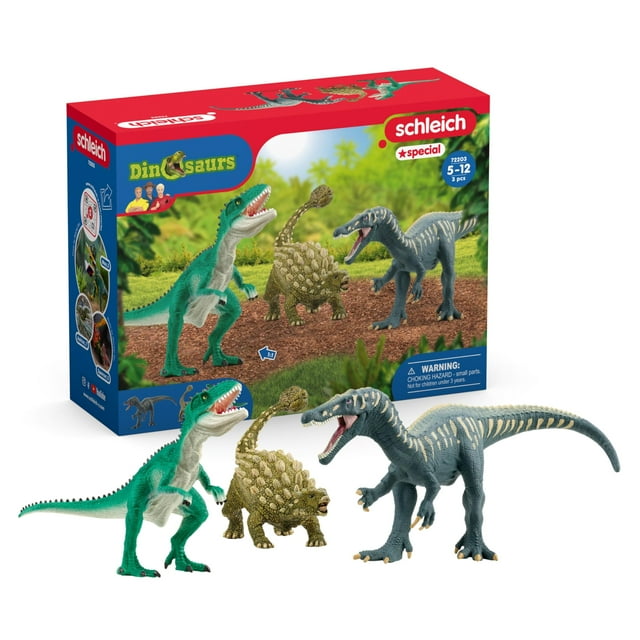 Set de juego Dinosaur Trio Schleich El ataque de los dinosaurios