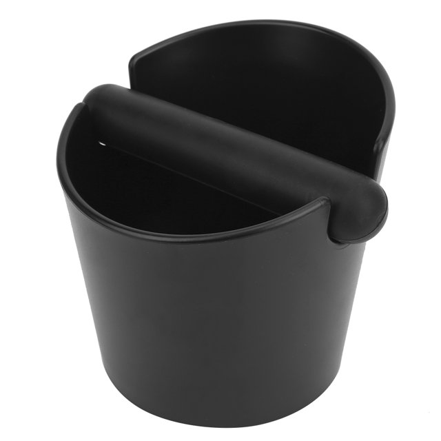 Coffee Knock Box-Coffee Knock Box Anti-Slip Coffee Grounds Barrel Coffee Making Accessories with Rubber Rod(Open Mouth)