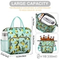 thumbnail image 4 of Large Retro Lemon Print Lunch Tote - 100% Leakproof Thermal Bag with Multiple Compartments for Organization & Convenience, 4 of 5