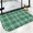 Green and Black Checkered Pattern, variant on Yellow and Black Checkered Pattern Non-Slip Bath Mat, Shower Room Rug with Rubber Backing & Soft Surface, Machine Washable Gifts for Bathroom Kitchen Entryway,17"x30"
