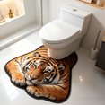 thumbnail image 5 of Blateno U-Shaped Animal Print Diatom Mud Toilet Floor Mat, Super Absorbent Quick Dry Non-Slip Bathroom Rug, Machine Washable Cute Cat Tiger Dog Decor Mat for Toilet Shower Entry, 5 of 6