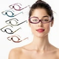 thumbnail image 6 of Makeup Reading Glasses for Women Round One Eye Rotating Magnifying Cosmetic Readers Make Up Eyeglasses 2.5,Black, 6 of 10