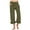 Army Green-08, variant on Mitankcoo Women's Drawstring Ruffle Capris - Relaxed Fit with Pockets - Casual Cropped Pants