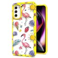 thumbnail image 2 of For Gabb Phone 4 Pro Fashionable Cute Design Hybrid Detachable Frame Modern Pattern Style Rubber TPU & Hard PC Slim Phone Case Cover by Xpression, Flamingo, 2 of 6