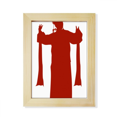 thumbnail image 1 of China Beijing Peking Opera Outline Desktop Adorn Photo Frame Display Art Painting Wooden, 1 of 3