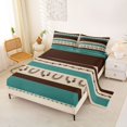 thumbnail image 2 of jejeloiu Rustic Western Horseshoe Full Size Sheets Kids,Vintage Cowboy Print Bed Sheets,4-Piece, 2 of 6