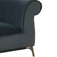 thumbnail image 2 of Benjara Fabric Upholstered Wooden Chair with Tufted back and Rolled Arms, Gray, 2 of 5