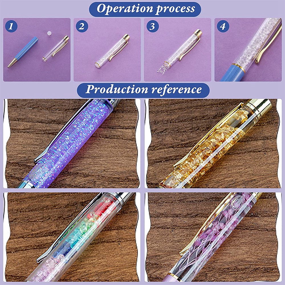 22 Colorful Empty Tube Floating DIY Pens,Metal Pens