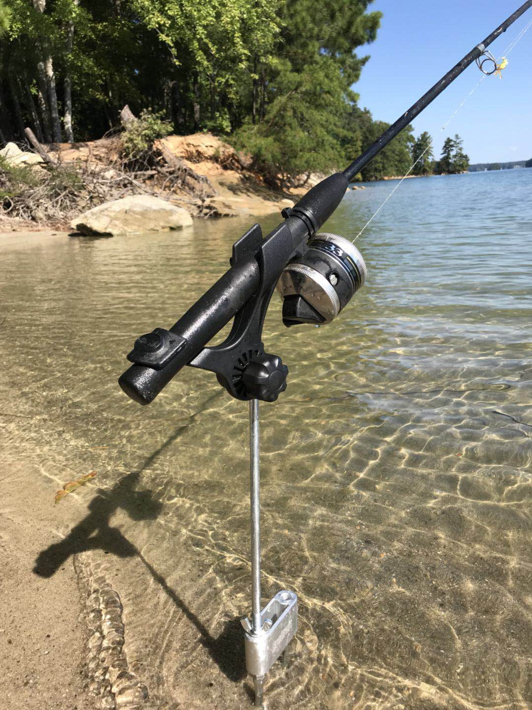 Brocraft Bank Fishing Rod Holder/Ground Adjustable Swivel Rod Holder