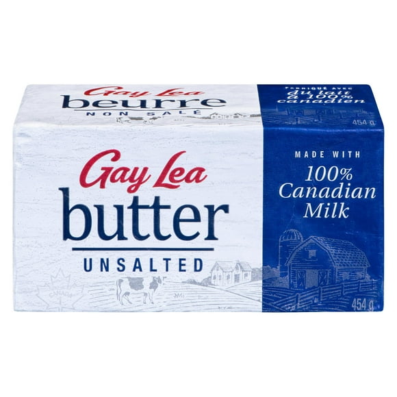 Gay Lea Unsalted Butter, 454 g, 1 lb