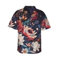 thumbnail image 3 of Goofa Colorful Flower Peacock Hawaiian Shirt for Men, Unisex Summer Beach Casual Short Sleeve Button Down Shirts,Aloha Tropical Floral print shirt-X-Large, 3 of 9