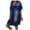 Blue, variant on Dress Women Formal Women's Short Sleeve Denim Button Shirt Dress, Loose Fitting Midi Dress Button Tunic Jean Dresses with Pockets Wedding Dresses Light blue XXL