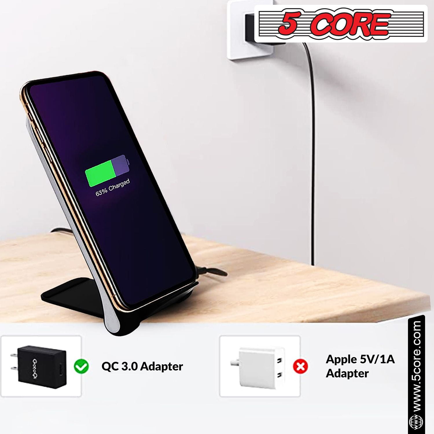 BoostCharge Ultra-Slim 10W Max Fast Wireless Charging Pad with Glass Top – Universal Qi-Certified Charger for iPhone, Android, Smartwatches & Earbuds