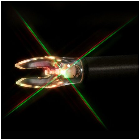 UPC: 0818322011839 | Nockturnal Fit Universal Size Strobing Red and Green Lighted Nock 3-Pack