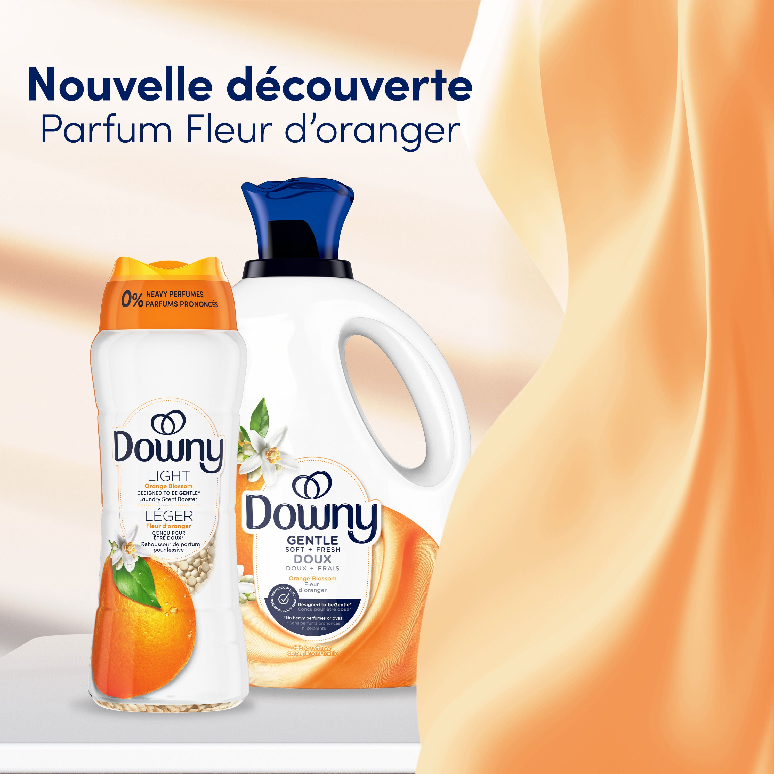 Downy Light Laundry Scent Booster Beads, Orange Blossom Scent, In-wash fabric beads designed to be gentle with a light boost of scent, No Heavy Perfumes