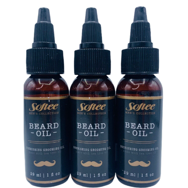 Set of 1 Beard Oil (3) 1 oz Bottles Beard Soft Beard Oil for Sensitive