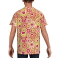 thumbnail image 5 of Wukai Yellow Flowers Youth Unisex Short Sleeve T-Shirt for Boys, Girls, Teens, and Kids-X-Small, 5 of 7